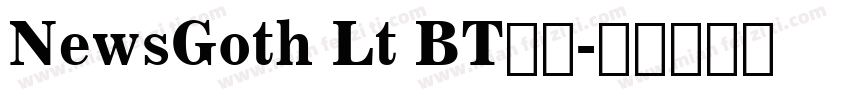 NewsGoth Lt BT免费字体转换